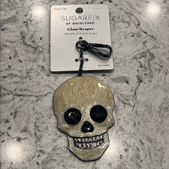 sugarfix Accessories - • SugarFix by Baublebar Skull 💀 Keychain - Glam Reaper •